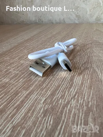 2.5 евро нов бял кабел usb към type C в бял цвят 🤍, снимка 3 - USB кабели - 55397664