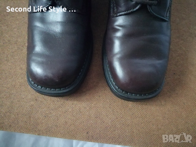 Robin Rose №39 италиански дамски боти естествена кожа в кафяв цвят - със среден ток и квадратен връх, снимка 4 - Дамски боти - 54096858