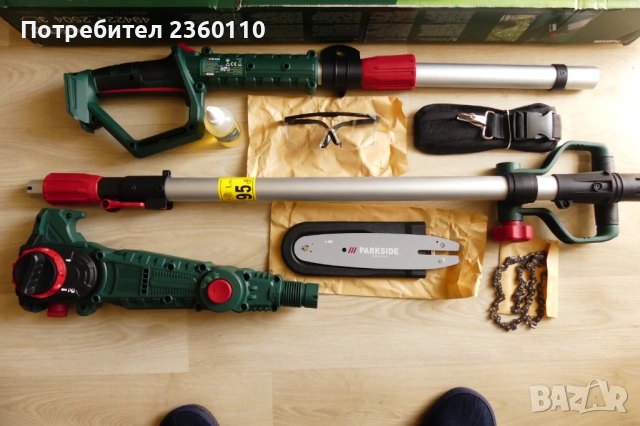 Нова Акумулаторна Телескопична Резачка за Клони PARKSIDE 20V., снимка 3 - Градинска техника - 54440888