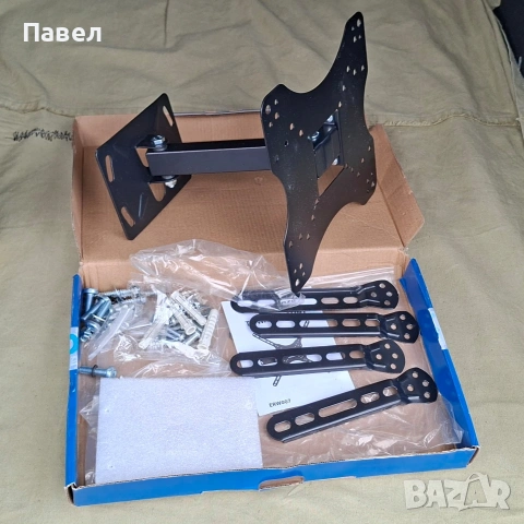 Стойка за Телевизор - Универсална Въртяща / Сгъваема конзола за стенен монтаж, снимка 3 - Стойки, 3D очила, аксесоари - 54106720