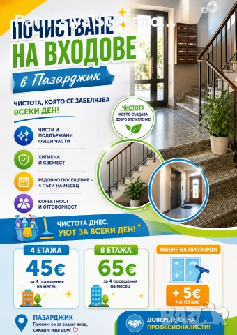 предлагам почистване на входове 
