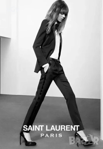 Дамски белейзър с кожени ривери Saint Laurent - S/M, снимка 3 - Сака - 54414638