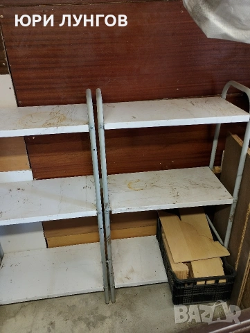 метални стелажи-4бр., снимка 2 - Стелажи и щандове - 54096861