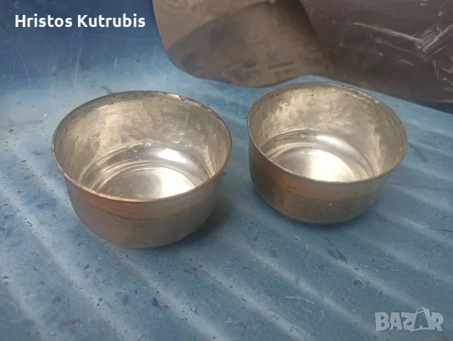 6 медни чашки с вътрешно калаено покритие, снимка 5 - Съдове за готвене - 55412968