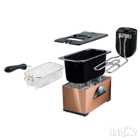 Фритюрник Bestron AF370CO Copper Collection 2000W, снимка 3 - Фритюрници - 54686970