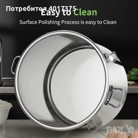 Казан неръждавейка - херметически, снимка 3 - Съдове за готвене - 54016774