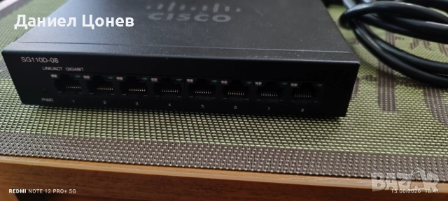  SWITCH / СУИЧ /  CISCO модел: SG110D-08, снимка 5 - Суичове - 54917145