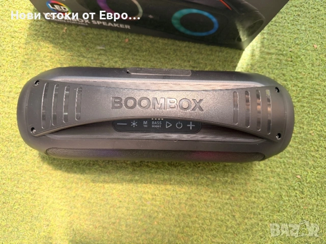 Intempo EE7508BLKSTKEU7 Bluetooth Boombox високоговорител – LED светлини със сменящи се цветове, пре, снимка 3 - Тонколони - 54408076