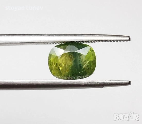 Рядък е екзотичен жълто-зелен сапфир 1.97 карата! Сертификат!