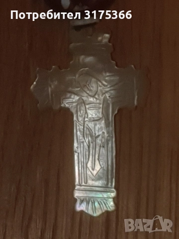Стар автентичен православен седефен кръст колиеXIX век, снимка 2 - Антикварни и старинни предмети - 54090814