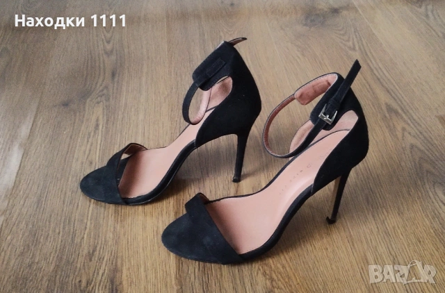 Невероятни черни сандали TOPSHOP, тънък ток, номер 39, перфектни, снимка 3 - Сандали - 54516859