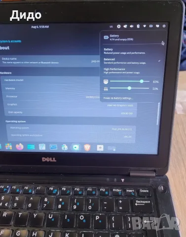 Лаптоп Dell Latitude E7250 + зарядно устройство , снимка 5 - Лаптопи за дома - 55569357