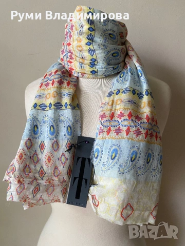 Летен шал Tiftiffy от 70 % памук и 30 % коприна