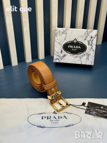 колани от естествена кожа в кутия 3см prada , снимка 10 - Колани - 55229491