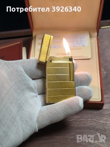 S.T.Dupont линия 1 златна пълен комплект , снимка 2 - Антикварни и старинни предмети - 54010010