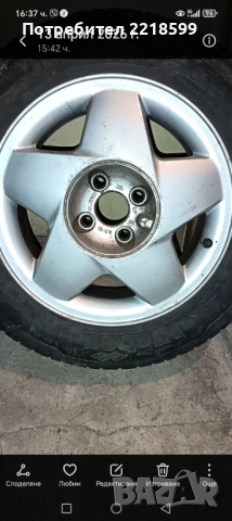 Джанти алуминиеви 4х100 ц56.6+ гуми за Опел 195 60 15, снимка 8 - Гуми и джанти - 52343372