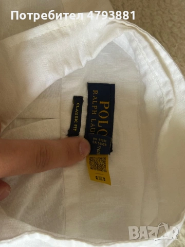 Ленена риза на Ralph Lauren, снимка 2 - Ризи - 54644163