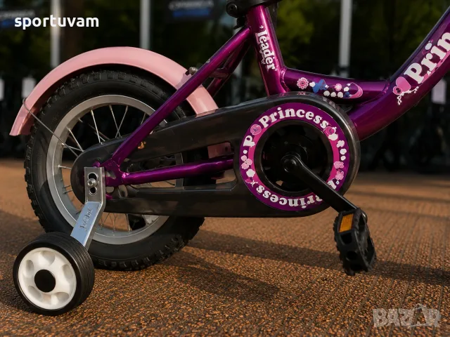 НОВ детски велосипед Leader Princess 12 Pink/Purple - БЕЗПЛАТНА ДОСТАВКА, снимка 5 - Детски велосипеди, триколки и коли - 55394059