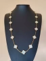 Дълго дамско колие с 20 детелини от бял седеф Van Cleef & Arpels VCA, снимка 8