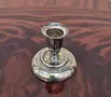 Стар ИТАЛИАНСКИ АРИСТОКРАТИЧЕН ДЕБЕЛО ПОСРЕБРЕН СВЕЩНИК, снимка 1
