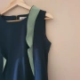 Класическа елегантна рокля Guy Laroche тъмносиня размер M/L, снимка 5
