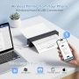 Нов Компактен A4 термопринтер безжичен за телефон и лаптоп Bluetooth без мастило, снимка 4