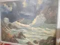 Разкошна маслена картина морски пейзаж!, снимка 2