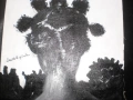 Класическа африканска прическа-картина с маслени бои-серия, снимка 1
