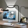 75 см LED настолна лампа със скоба, диаметър на главата 21 см, гъвкава шия, снимка 1