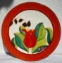 Разкошно декоративно плато Wedgwood Clarice Cliff Red Tulip, снимка 1