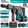 6000W Безчетков акумолаторен къртач за разрушаване, ударна бормашина, снимка 1