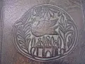 № 8727 Стара кожена подвързия за книга , снимка 2