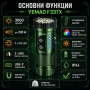 Мощен ръчен LED прожектор фенер YEMAO 3000 лумена UV червена зелена синя светлина USB-C магнит, снимка 2