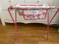 Ретро сгъваема маса за повиване и ваничка за кукли New Born Baby и дъска за гладене, снимка 1