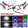 7 inch 7 инчa RGB LED Диодни фарове джип Jeep Wrangler JK LJ Lada Niva Golf 2 Cherokee Angel Eye, снимка 14