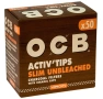 кутия с 50 броя неизбелени филтри (накрайници) OCB Activ'Tips Slim 2 броя за 7€, снимка 1