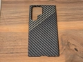 Твърд кейс имитация на карбон калъф за Samsung Galaxy S23 Ultra, снимка 1