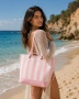 Victoria's Secret Heritage Stripe Rope Handle Tote Bag Голяма дамска чанта, снимка 1