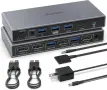 Suidek 2-входов 2-изходов 4к@60Hz DispayPort KVM превключвател с USB 3.0 портове нов, снимка 1