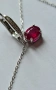 Сребърен комплект от естествен Рубин , снимка 2