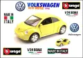 Bburago VOLKSWAGEN New Beetle 1998 MADE IN ITALY 1:24, снимка 1