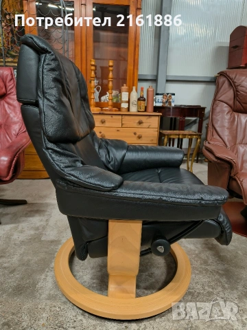 Relax кресло от естествена кожа с повдигаща се облегалка , снимка 3 - Дивани и мека мебел - 53950510