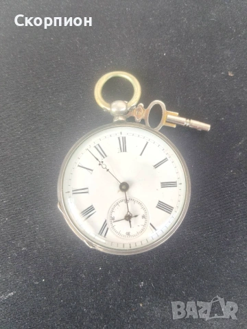 Швейцарски СРЕБЪРЕН джобен часовник - ПРОМОЦИЯ, снимка 5 - Джобни - 48835206