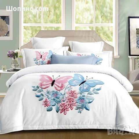 Premium серия, долен чаршаф с ластик, 100% памук  1 бр. х плик за завивка 200 x 230 cm 1 бр. х долен, снимка 6 - Спално бельо - 54115780