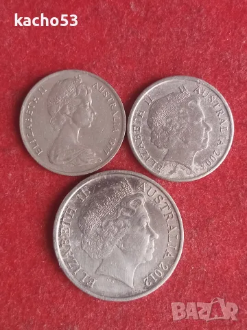5,5,10 цента Австралия - 3 броя., снимка 2 - Нумизматика и бонистика - 55379493