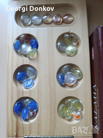 Класическа дървена игра Калаха (Kalaha / Mancala) – Tactic ЧИСТО НОВА, снимка 2 - Настолни игри - 55694577
