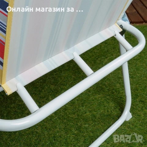 Сгъваем стол за къмпинг, градина и плаж Vilde, многоцветен, 54x45x73см, снимка 8 - Градински мебели, декорация  - 54266586