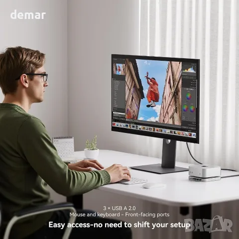 Докинг станция Minisopuru MINI4MAX за Mac Mini M4 с 4K@60Hz HDMI, 4K@144Hz DP, снимка 5 - Други - 55526481