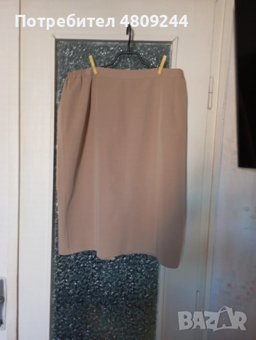 Бежова дамска права пола № 54 , снимка 3 - Поли - 54326474