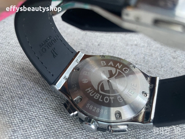Часовник Hublot с кожена каишка, снимка 2 - Мъжки - 55200765